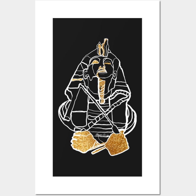 Single Line - Pharaoh (White) Wall Art by MaxencePierrard